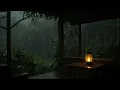 Download Lagu A quiet night with the sound of falling rain - Small balcony corner to relax and sleep seamlessly