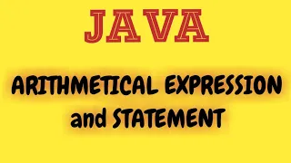 ARITHMETICAL EXPRESSION and STATEMENT in Java Java programming Indo computers HINDI
