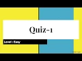 Python quiz - 1 Basics data types and operators