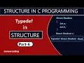 Structure in C Using Typedef Typedef in C Programming sameercoding