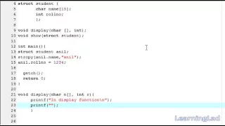 53 Passing Structure to a Function in C Programming Language Tutorial