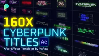 160 Cyberpunk Neon Motion Titles for After Effects | Join The Game!