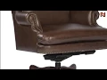 Hekman Executive Tilt Swivel Antique Office Chair - Black 7-9252B