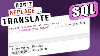Use TRANSLATE instead of REPLACE in TSQL Easier Character Replacement
