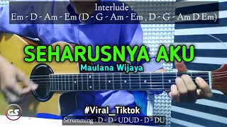 Download CHORD COBA KAU INGAT INGAT KEMBALI / SEHARUSNYA AKU - MAULANA WIJAYA (TANPA JEDA) | Tutorial gitar MP3