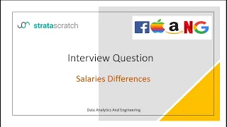 Salaries Differences Easy StrataScratch SQL Solution Interview Problem
