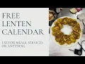Free Lenten meal calendar