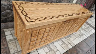 Red oak storage chest