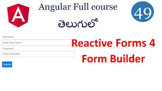Form builder in angular Angular form builder in Telugu Reactive Forms in angular Angular