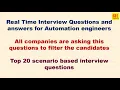 Scenario Based Automation Testing Interview Questions Top 20 frequently asked by Top Companies