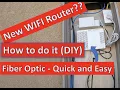 New router set up with Frontier Fiber Optics internet