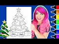 Coloring a Christmas Tree Coloring Page Festive Friends Christmas Coloring Book Ohuhu Markers