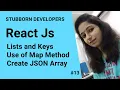 Lists and Keys in React js Use Map method with JSON Data Array in React Js in Hindi 2021