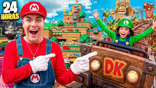 24 HORAS EN EL MUNDO DE MARIO BROS😱🍄