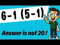 Download Lagu Viraal wiskundeprobleem: 6 - 1 (5 - 1) lastige wiskundepuzzel stap voor stap uitgelegd