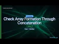 LeetCode 1640 Check Array Formation Through Concatenation The HashMap Trick C