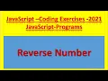 How to reverse a number in JavaScript