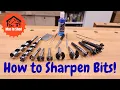 How to sharpen Forstner bits and Auger Bits All different types