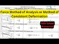 Force Method of Analysis Method of Consistent Deformation Structural Analysis