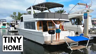 $199K BUYS YOU THIS 😳 Liveaboard 1995 Bayliner 4788 Motor Yacht Tour