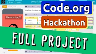 Code org Hackathon Project Beginner App Tutorial - Lists Filtering Volcanoes and Fun Unit 6 CSP