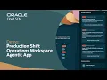 Production Shift Operations Workspace Agentic App Demo