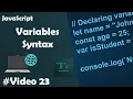 JavaScript Variables Explained in Hindi let var const JS Statements for Beginners