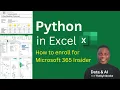 How to Enable Python in Excel - Enable Microsoft 365 Insider