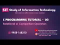 09 C Programming Tutorial Relational Comparison Operators in C Programming with Examples