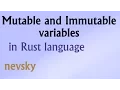 Mutable and Immutable Variables in Rust language - Rust language tutorial
