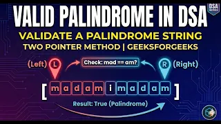 Valid Palindrome - GeeksforGeeks Two Pointers Technique Explained
