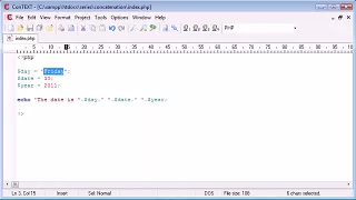 17 Beginner PHP Tutorial 17 Concatenation GeekyPHP
