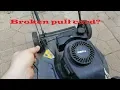 How to replace pull cord on lawnmower Pull cord replacement Craftsman pushmower