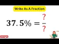 The FASTEST Way to Convert 37 5 Percent to Fraction