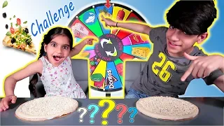 تحدي البيتزا بعجلة الحظ الغامضة بين رضا وزينب Mystery Wheel Of Pizza Challenge 