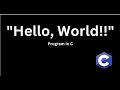 C programming print hello world in vs code