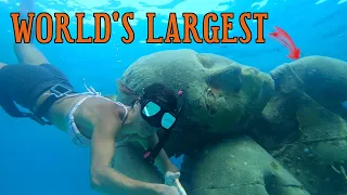 Freediving an UNDERWATER STATUE in Nassau Ocean Atlas [E245]