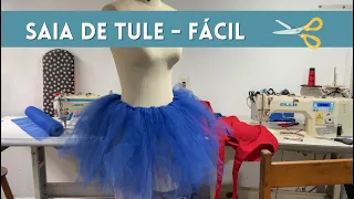 Saia de tule - fácil de fazer SEM COSTURA