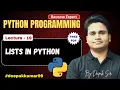 Lists in Python Lecture - 19 Learn Python by Deepak Sir