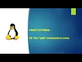 Linux Tutorial - 28 The split command on Linux