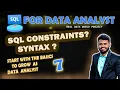 What are SQL Constraints Syntax MS-SQL SQL For Data Analyst 7