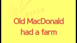 Old MacDonald Had A Farm Lyrics Only 