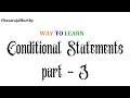 Conditional Statements Part - 3 Nataraja Murthy