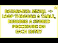 Databases MySQL - Loop through a table running a stored procedure on each entry
