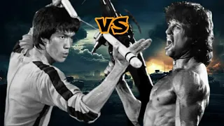BRUCE LEE vs JOHN RAMBO (Sylvester Stallone) - Edit #Rambo # Game of Death