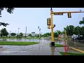 Heavy Rain Walk in American Neighborhood | Nature Sounds for Sleep and Study