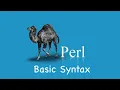 Perl Basic Syntax Of Perl Program