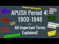 Key Terms For Period 4 Explained