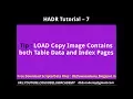 HADR Tutorial Part 7 - LOAD Copy Image contains both Table Data and Index Pages