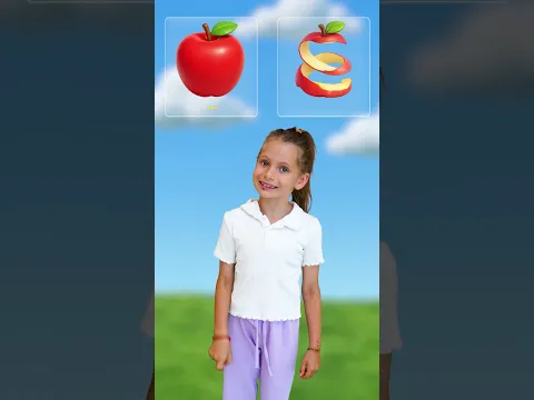 🍉 Aprenda os nomes das cascas dos alimentos! 🍌 Vocabulário divertido para crianças #curtas